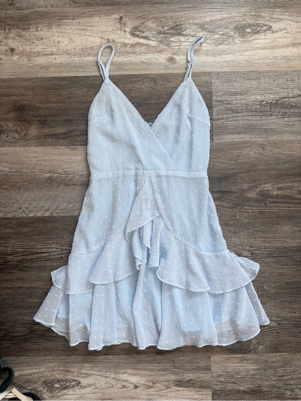 Hello Molly Blue Ruffle Tie-Front Mini Dress - Picture 7 of 12